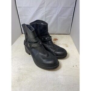 BOC Ankle Boots Women's 9M Eris Black Leather Zip Booties